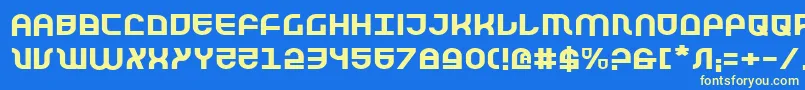 Trektroopere Font – Yellow Fonts on Blue Background