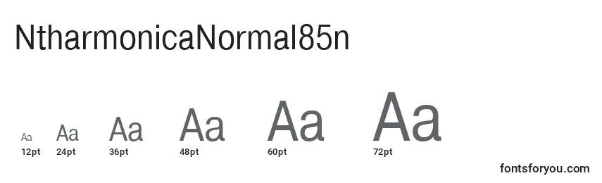 NtharmonicaNormal85n Font Sizes