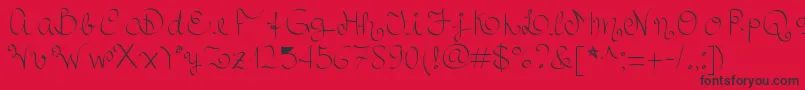 Royalncurvy Font – Black Fonts on Red Background