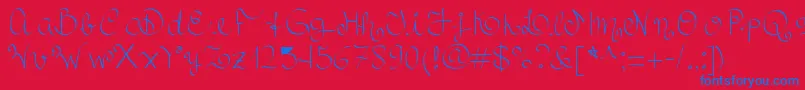More about Royalncurvy Font Royalncurvy Font – Blue Fonts on Red Background