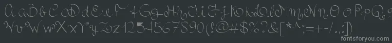 More about Royalncurvy Font Royalncurvy Font – Gray Fonts on Black Background