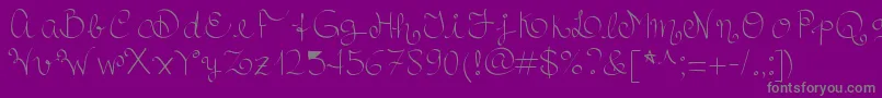 Royalncurvy Font – Gray Fonts on Purple Background