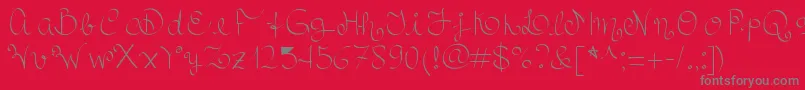 Royalncurvy Font – Gray Fonts on Red Background