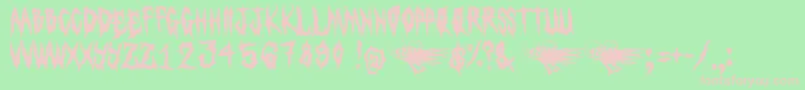 Lamebrains Font – Pink Fonts on Green Background