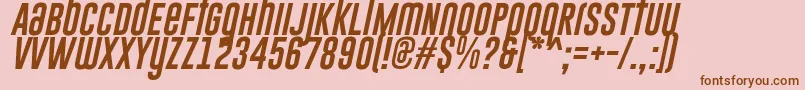 GoboldUplowItalic Font – Brown Fonts on Pink Background