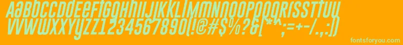 GoboldUplowItalic Font – Green Fonts on Orange Background