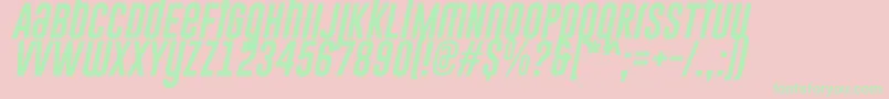GoboldUplowItalic Font – Green Fonts on Pink Background