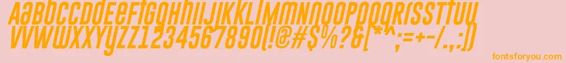 GoboldUplowItalic Font – Orange Fonts on Pink Background