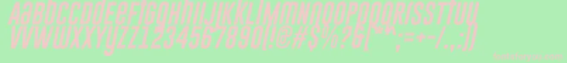 GoboldUplowItalic Font – Pink Fonts on Green Background