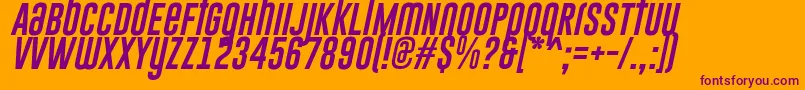GoboldUplowItalic Font – Purple Fonts on Orange Background