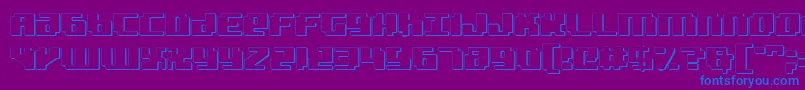 フォントBad Robot 3D – 紫色の背景に青い文字