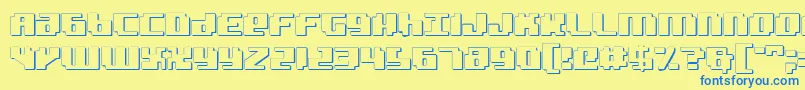 Bad Robot 3D Font – Blue Fonts on Yellow Background