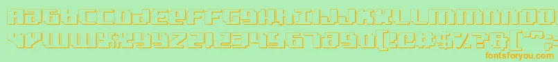 Bad Robot 3D Font – Orange Fonts on Green Background