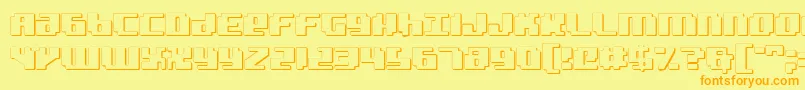 Bad Robot 3D Font – Orange Fonts on Yellow Background