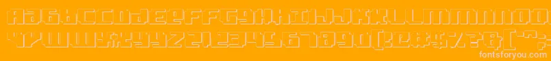 Bad Robot 3D Font – Pink Fonts on Orange Background
