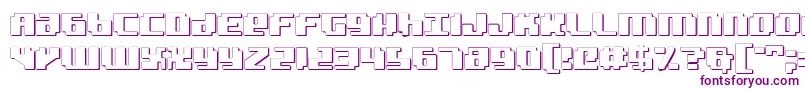 Bad Robot 3D Font – Purple Fonts on White Background