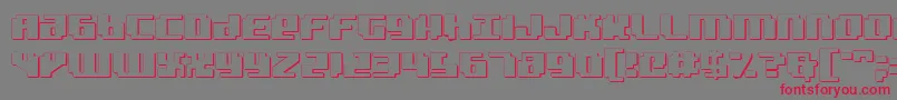 fuente Bad Robot 3D – Fuentes Rojas Sobre Fondo Gris