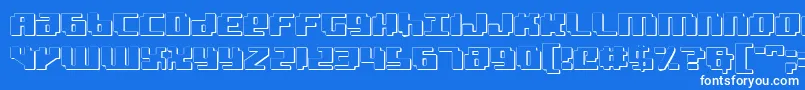 Bad Robot 3D Font – White Fonts on Blue Background