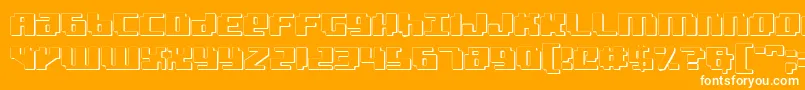 Bad Robot 3D Font – White Fonts on Orange Background