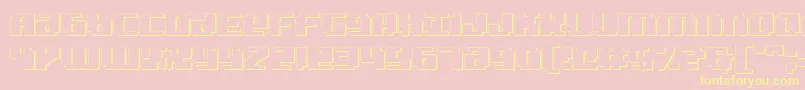 Bad Robot 3D Font – Yellow Fonts on Pink Background