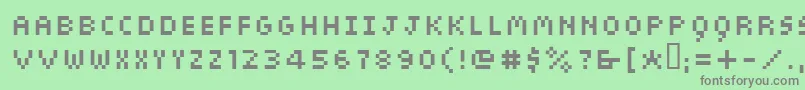 Sieben Font – Gray Fonts on Green Background