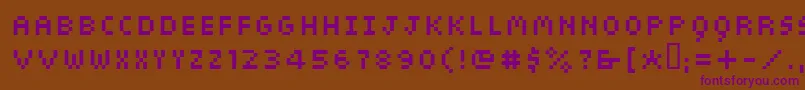 Шрифт Sieben – фиолетовые шрифты на коричневом фоне