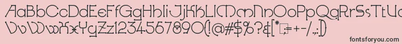 KingthingsKnobson Font – Black Fonts on Pink Background