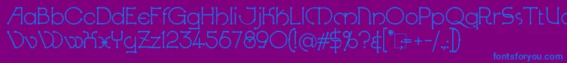 KingthingsKnobson Font – Blue Fonts on Purple Background