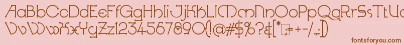 KingthingsKnobson Font – Brown Fonts on Pink Background