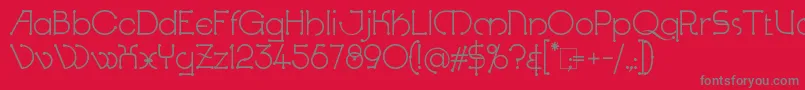 KingthingsKnobson Font – Gray Fonts on Red Background