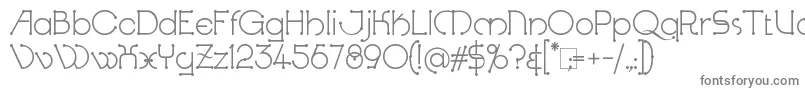 フォントKingthingsKnobson – 白い背景に灰色の文字