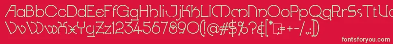 KingthingsKnobson Font – Green Fonts on Red Background