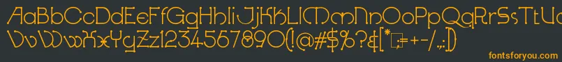 KingthingsKnobson Font – Orange Fonts on Black Background