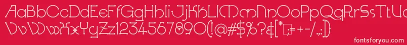 KingthingsKnobson Font – Pink Fonts on Red Background