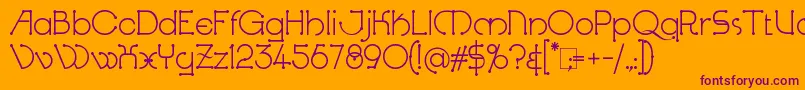 KingthingsKnobson Font – Purple Fonts on Orange Background