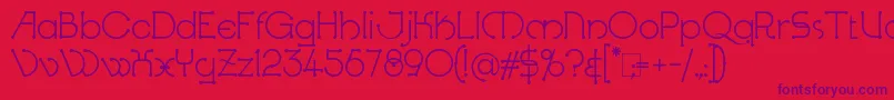 KingthingsKnobson Font – Purple Fonts on Red Background