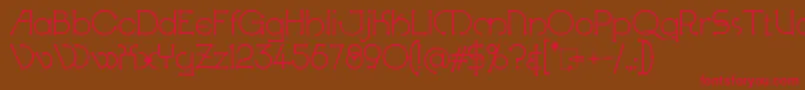 KingthingsKnobson Font – Red Fonts on Brown Background