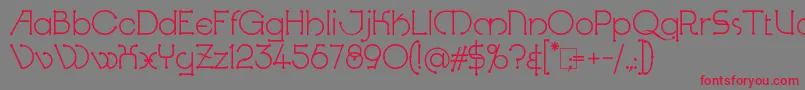 KingthingsKnobson Font – Red Fonts on Gray Background