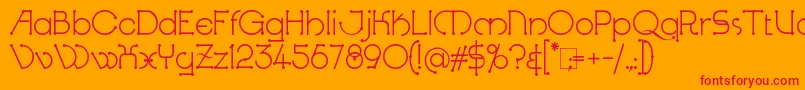 KingthingsKnobson Font – Red Fonts on Orange Background
