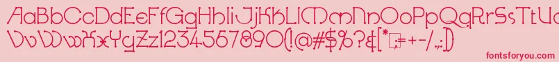 KingthingsKnobson Font – Red Fonts on Pink Background