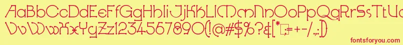 KingthingsKnobson Font – Red Fonts on Yellow Background