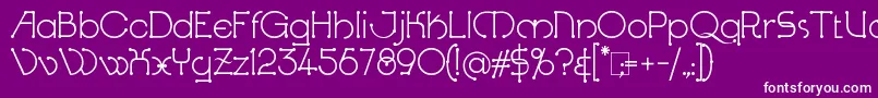 KingthingsKnobson-Schriftart – Weiße Schriften auf violettem Hintergrund