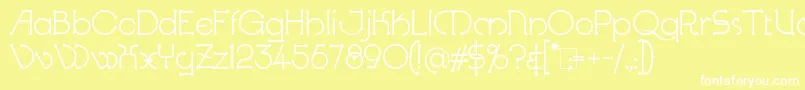 KingthingsKnobson Font – White Fonts on Yellow Background
