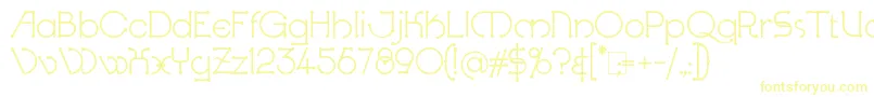 KingthingsKnobson Font – Yellow Fonts on White Background