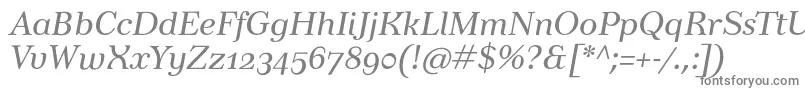 TusarosfItalic Font – Gray Fonts on White Background