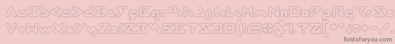 AbstrasctikHollow Font – Gray Fonts on Pink Background