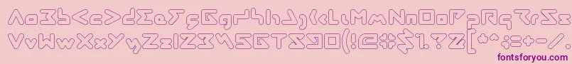 AbstrasctikHollow Font – Purple Fonts on Pink Background