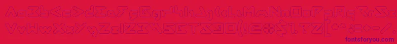 Police AbstrasctikHollow – polices violettes sur fond rouge