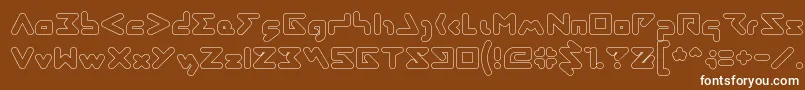 AbstrasctikHollow Font – White Fonts on Brown Background