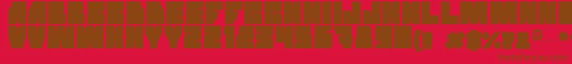 Grandnover-Schriftart – Braune Schriften auf rotem Hintergrund